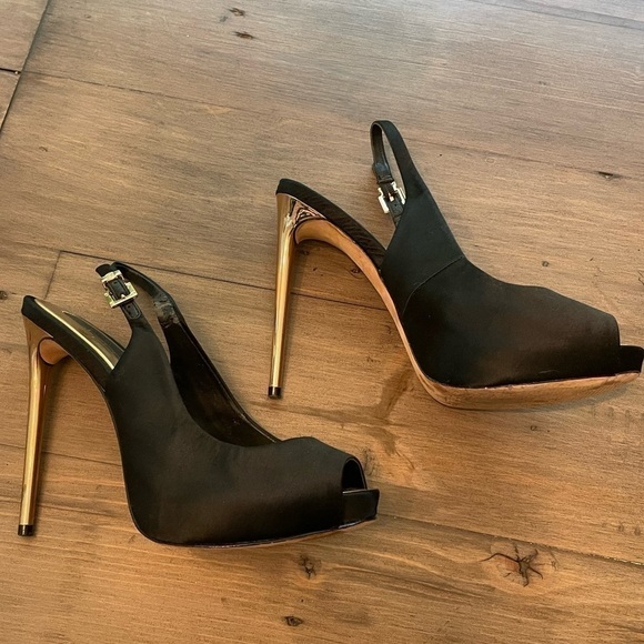 Bcbgmaxazria MA Peyton Peep Toe Platform Sandal Black - Picture 13 of 16